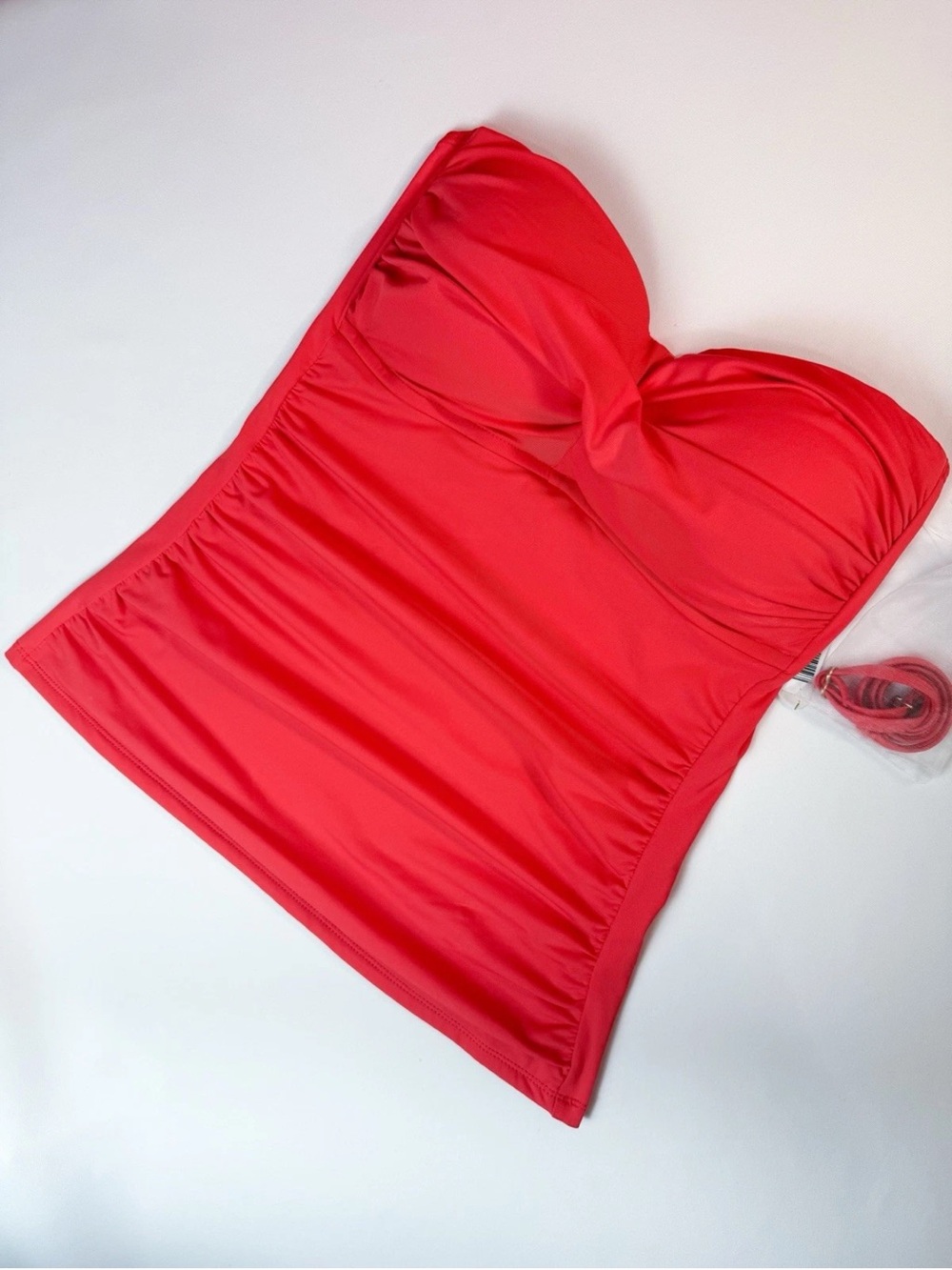 Sz Small ❤️ Women’s Anne Cole Tanking Top Coral Red Push Up